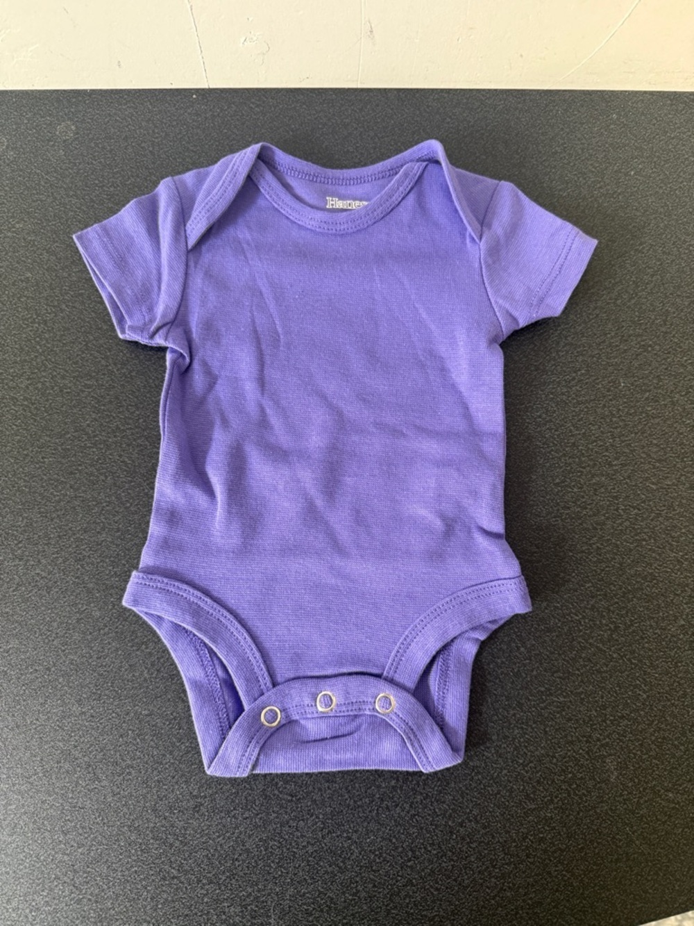 Hanes Purple Baby One-Piece Bodysuit